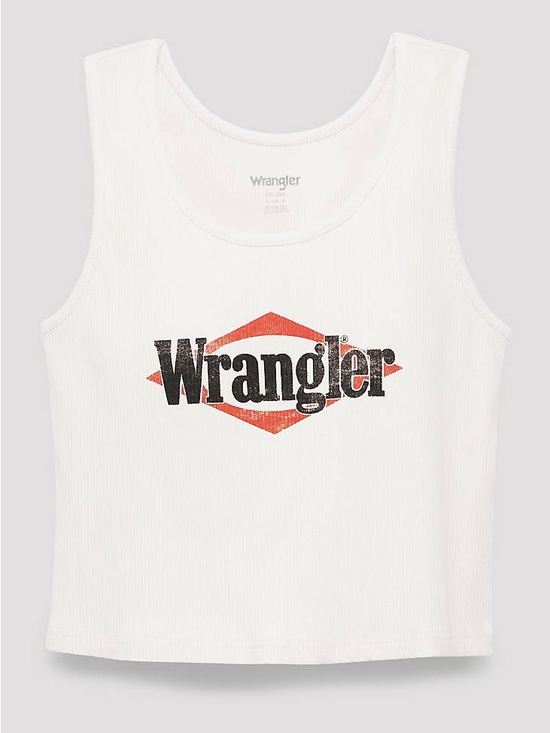 Wrangler Tops - NWT Wrangler Triangle Logo Graphic Ribbed Tank